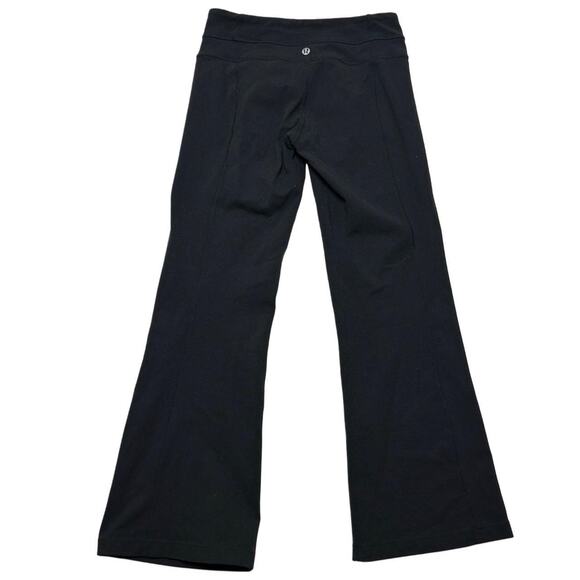 Lululemon Black Flared Vintage Leggings Sizs 4 Super Comfy & Flattering - Picture 2 of 5
